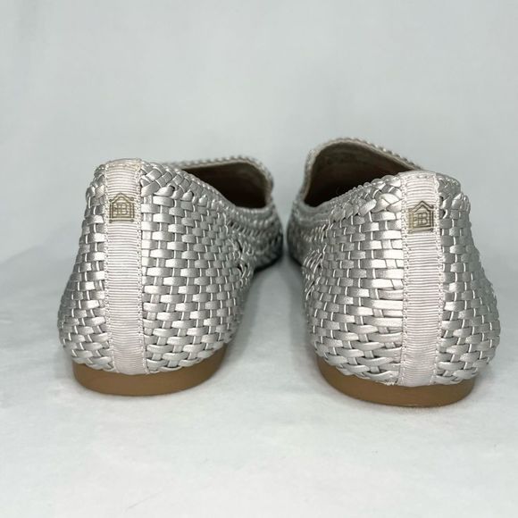Women’s Birdies The Starling Silver Woven Slip On Vegan Leather Loafers - Picture 5 of 10